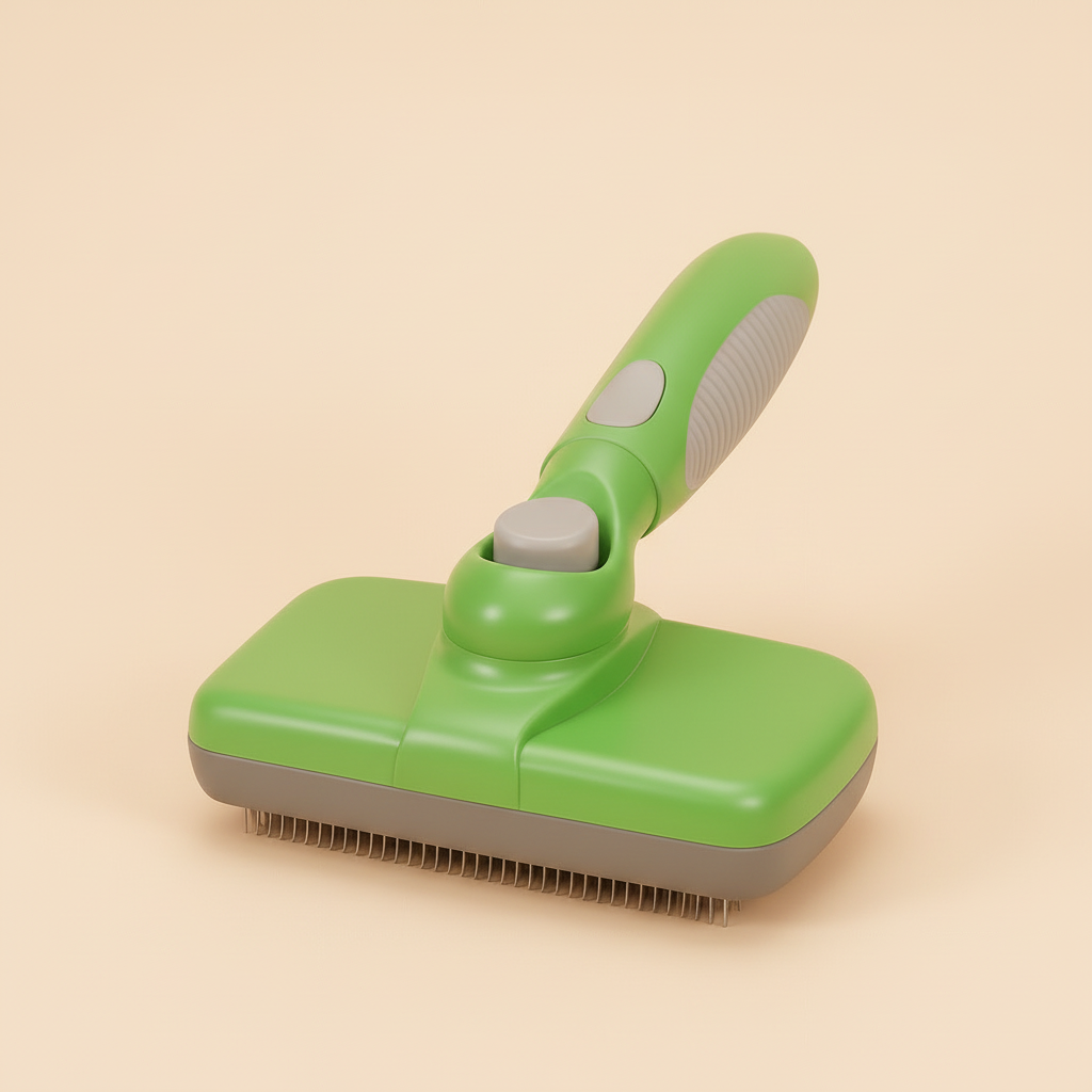 Brosse Slicker Auto‑Nettoyante Jaune